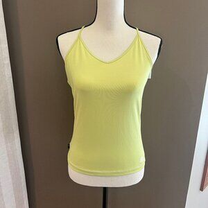 NWOT Women's Adidas Retro Lime Green Workout tank with built in bra, Size Medium
